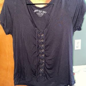 aéropostale lace up tee